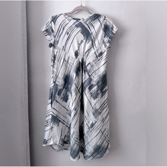 Eva Tralala Lagenlook 100% linen short length Dress with pockets Size Small - Picture 5 of 9